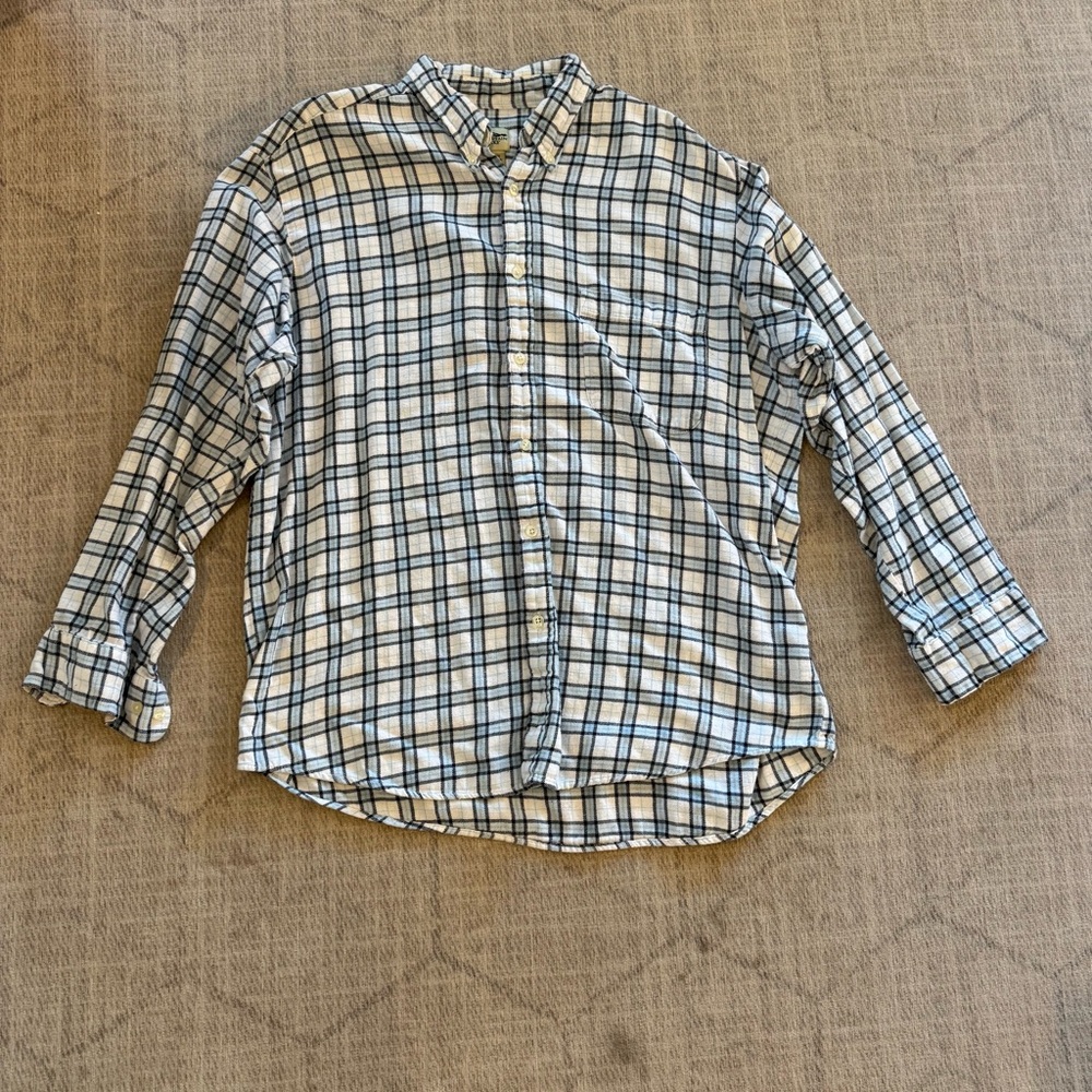 Mountain Lake Casual Checkered Shirt - Navy and White XL